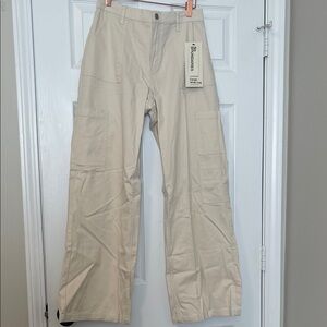 NWT No Boundaries Beige Wide-Leg Cargo Pants